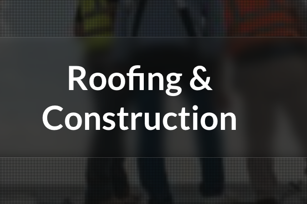 Roofing and construction crew on site